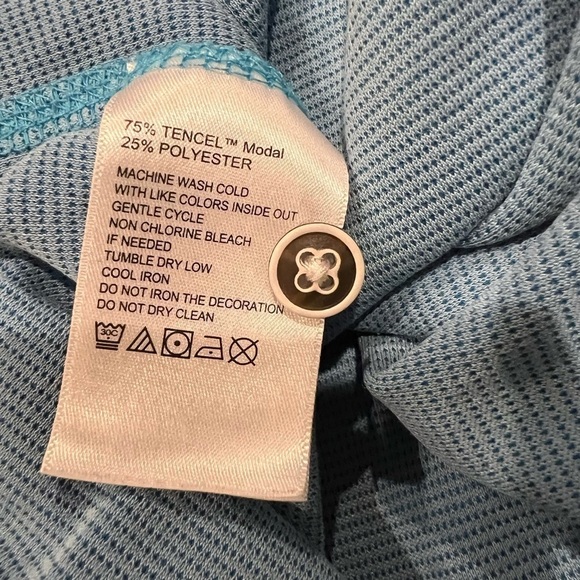 Men’s Blue Tommy Bahama Short Sleeve Polo Shirt Size Large - Picture 9 of 11